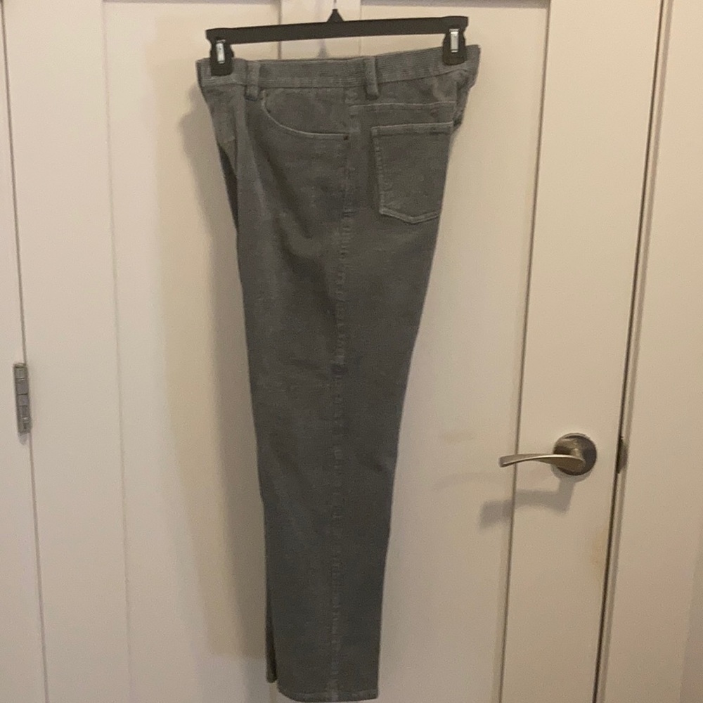 Women’s petite gray corduroy jeans. Lauren.